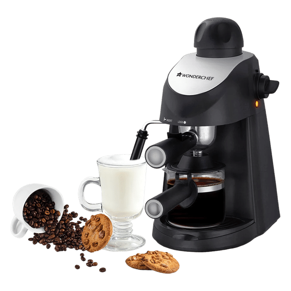 WONDERCHEF Regenta 800 Watt Automatic Espresso & Cappuccino Coffee Maker with Temperature Dial (Black)_1