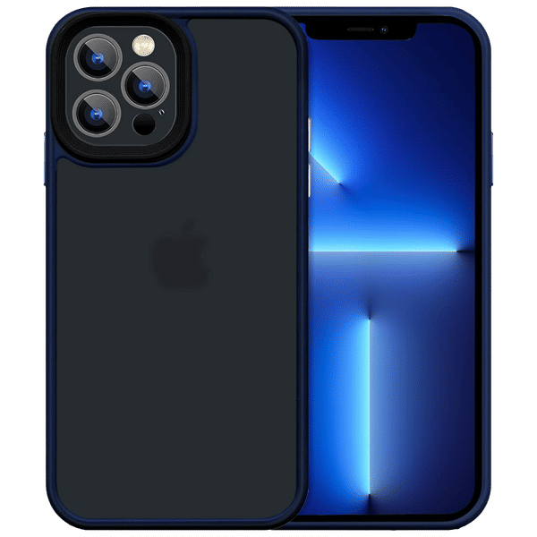 GRIPP Bolt Matte Liquid Silicone Back Cover for Apple iPhone 13 Pro (Support Wireless Charging, Blue)_1
