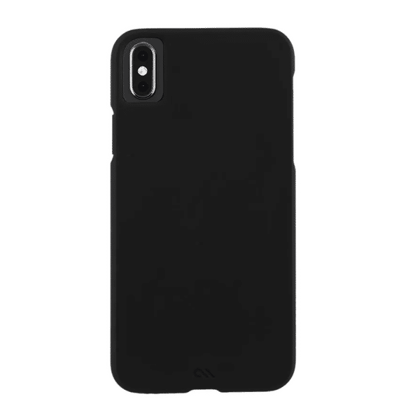 Case-Mate Premium Leather Back Cover for Apple iPhone XS Max (Wireless Charging Support, Black)_1