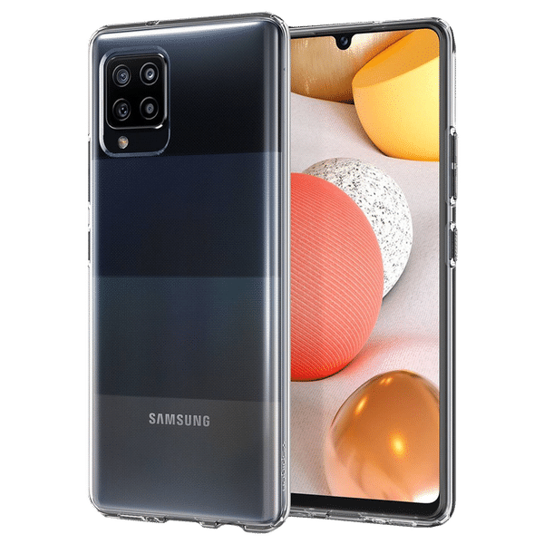 spigen Liquid Crystal Glitter TPU Back Cover for SAMSUNG Galaxy M42 5G, A42 5G (Air Cushion Technology, Crystal Clear)_1
