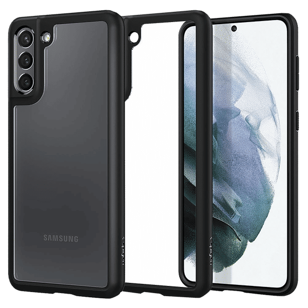 spigen Thin Fit Polycarbonate & TPU Back Cover for SAMSUNG Galaxy S21 (Air Cushion Technology, Matte Black)_1