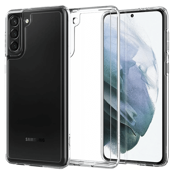 spigen Thin Fit Polycarbonate & TPU Back Cover for SAMSUNG Galaxy S21 Plus (Air Cushion Technology, Crystal Clear)_1