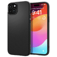 spigen Liquid Air Soft TPU Back Cover for iPhone 15 (Air Cushion Technology, Matte Black)_1