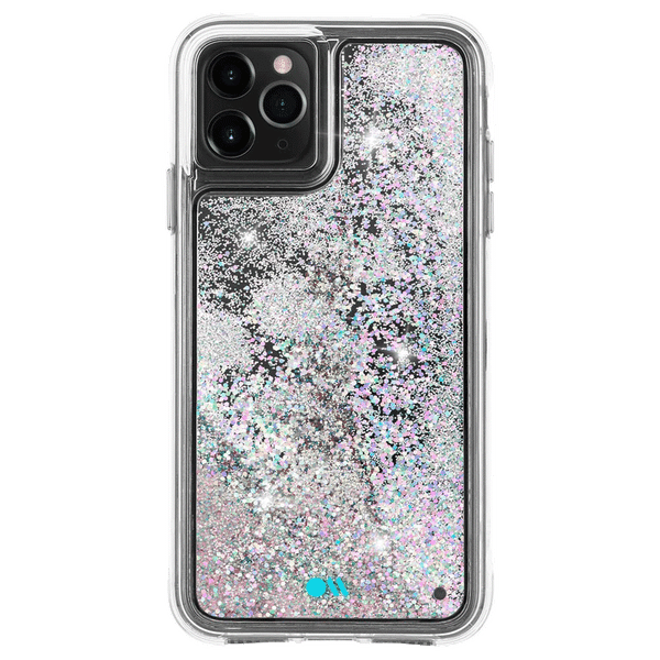 Case-Mate Waterfall Glitter Polycarbonate Back Cover for Apple iPhone 11 Pro (Wireless Charging Compatible, Iridescent Diamond)_1