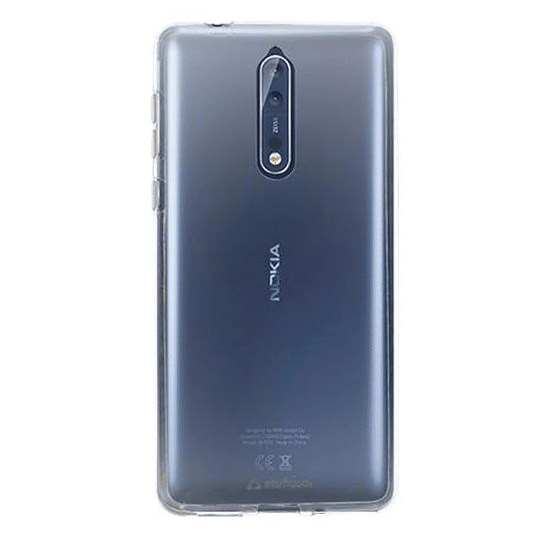 stuffcool PRNK8 Silicone Back Cover for Nokia 8 (Camera Protection, Transparent)_1
