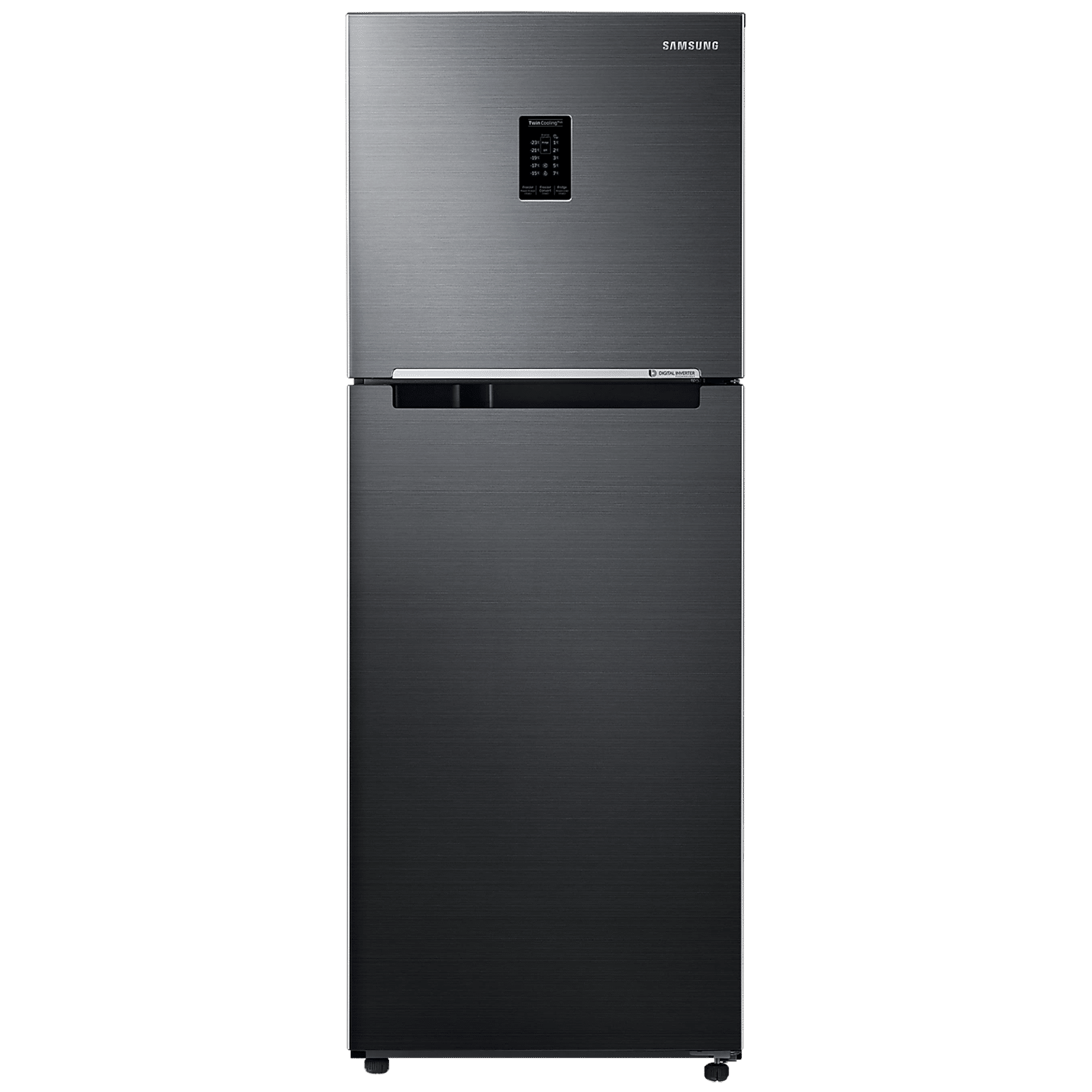 SAMSUNG 301 Litres 3 Star Frost Free Double Door Convertible Refrigerator with Fruit Drawer (RT34C4523BXHL, Luxe Black)