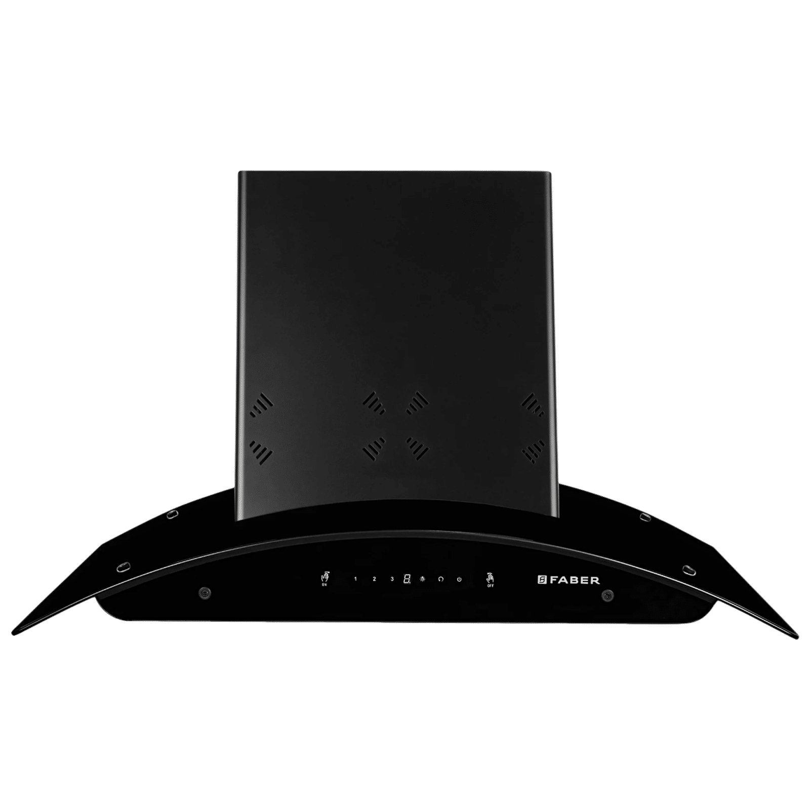 FABER Ellora 3D 75cm 1400m3/hr Ducted Auto Clean Wall Mounted Chimney with Baffle Filter (Black)