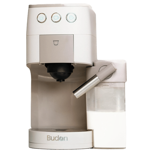 Budan BUDEM097 Automatic Espresso Coffee Maker with Integrated Milk Container (Grey)_1