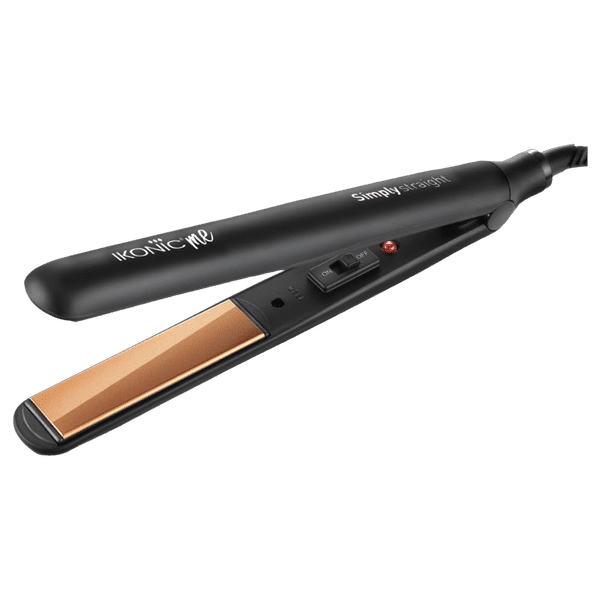 Ikonic Simply Straight Hair Straightener with Infrared Heat Technology (Super Slim Plates, Black)_1