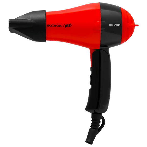 Ikonic Me Mini Speedy Hair Dryer with 2 Heat Settings & Cool Blow (Auto Shutoff, Red)_1