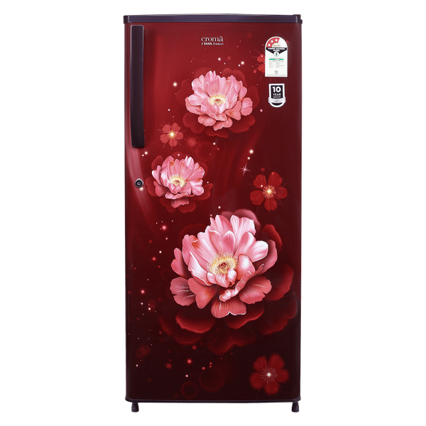 Croma 205 Litres 3 Star Direct Cool Single Door Refrigerator with Inverter Compressor (CRLR206DID250503, Bloom Wine Red)_1