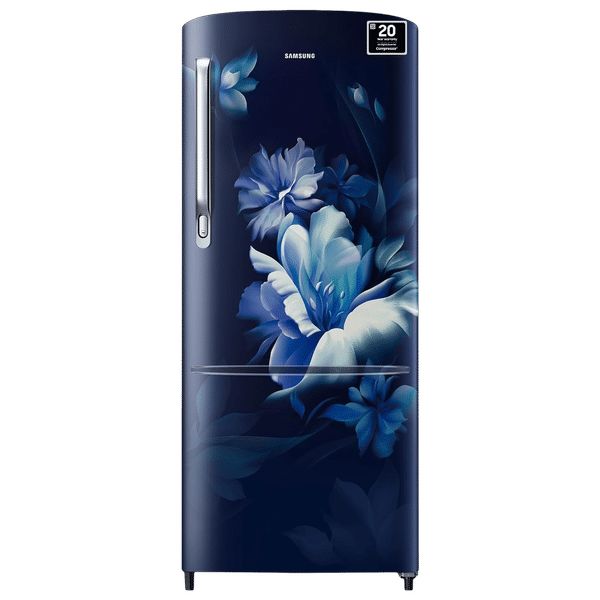 SAMSUNG 183 Litres 5 Star Direct Cool Single Door Refrigerator with Anti Bacterial Gasket (RR20D2725UZNL, Midnight Blossom Blue)_1