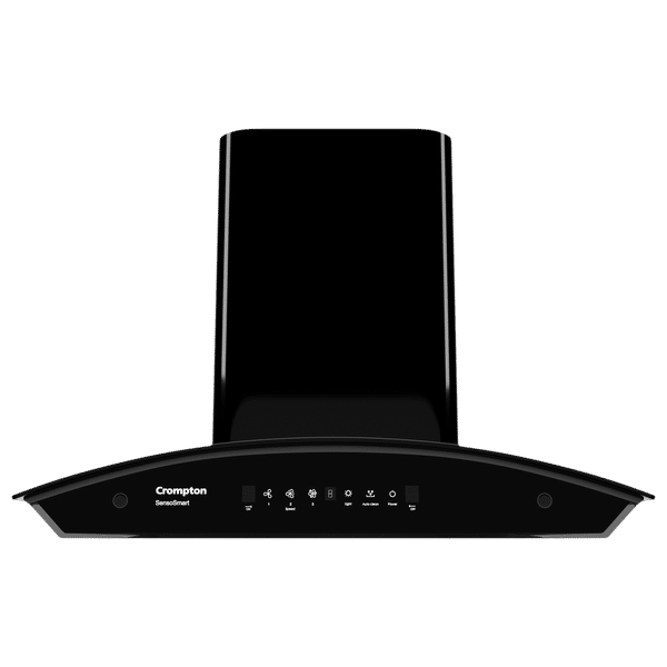 Crompton SensoSmart 60cm 1203m3/hr Ducted Wall Mounted Chimney with Filterless Technology (Black)_1