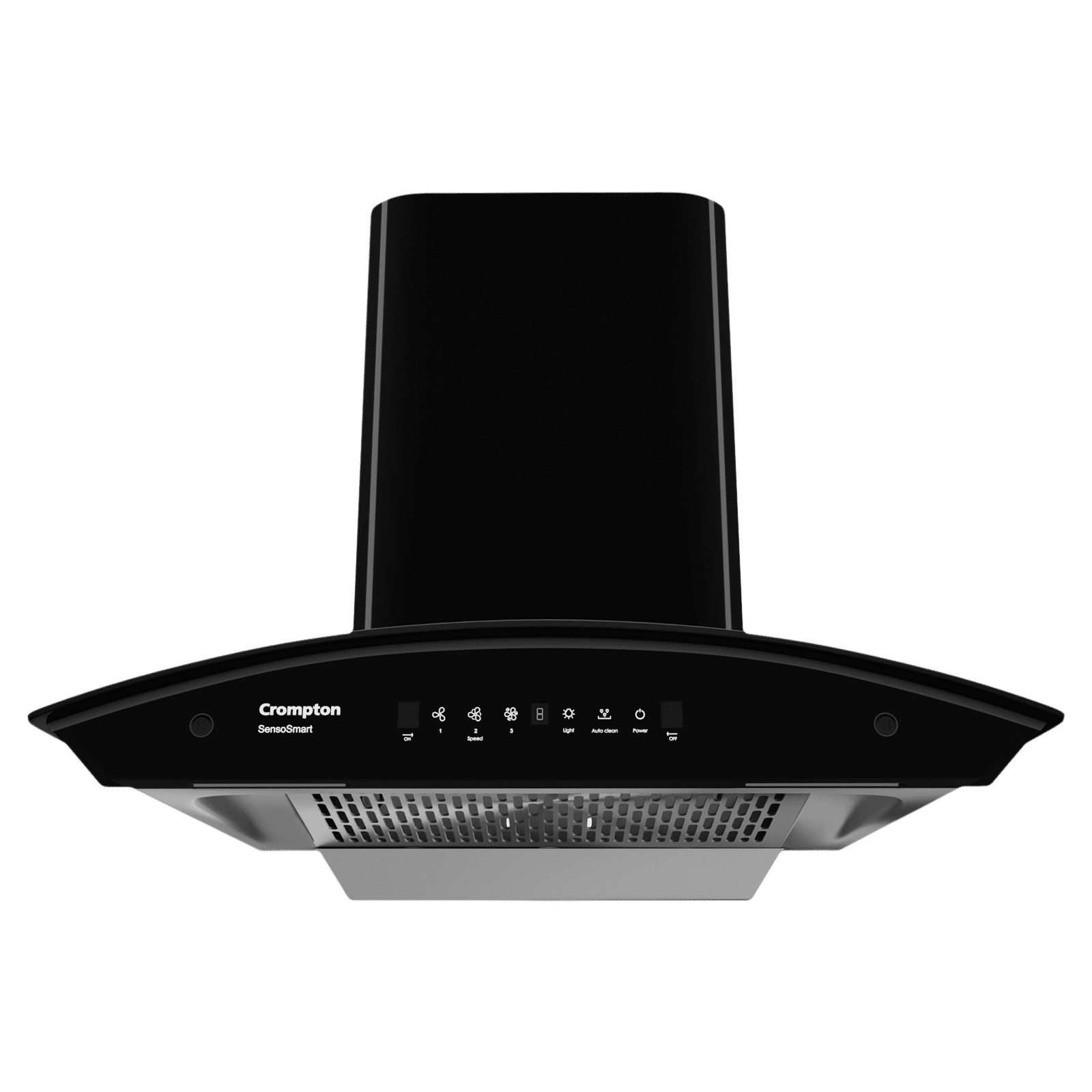 Crompton SensoSmart 60cm 1368m3/hr Ducted Wall Mounted Chimney with Filterless Technology (Black)