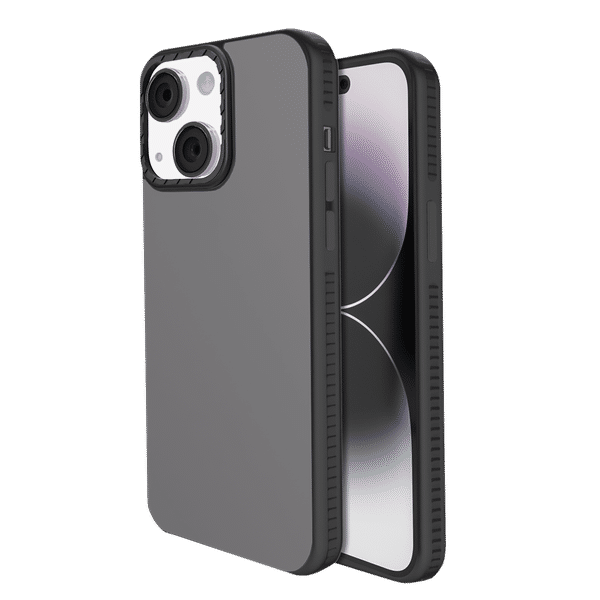 GRIPP Alpine Rubber Back Cover for Apple iPhone 15 (Scratch Protection, Black)_1