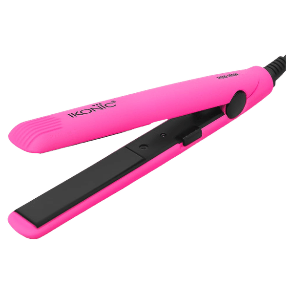 Ikonic Mini Hair Straightener with Ionic Technology (Ceramic Plates, Pink)_1