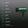 Ikonic Mini Vibe Hair Dryer with 2 Heat Settings & Cool Shot (Low Noise, Emerald)_2