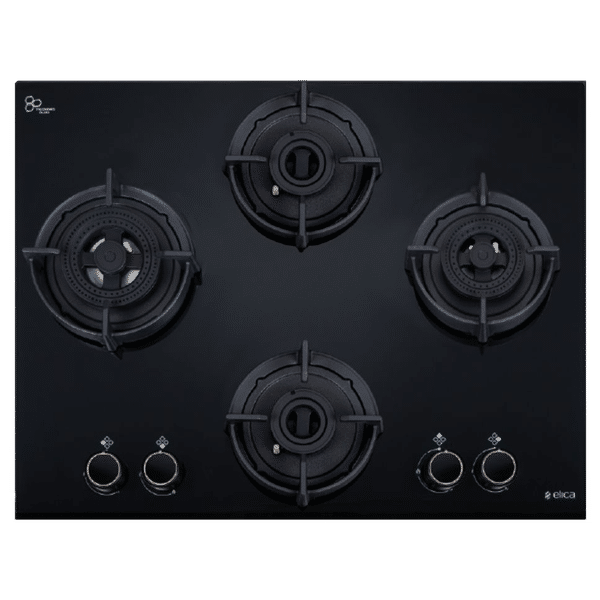 elica FLEXI DFS AB Series 4 Burner Automatic Hob (Battery Operated, Black)_1