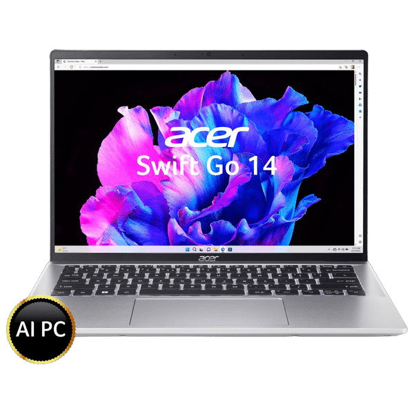 acer Swift Go 14 Intel Core Ultra 5 Touchscreen Thin and Light Laptop (16GB, 512GB SSD, Windows 11 Home, Shared Graphics, 14 inch WUXGA IPS Display, MS Office 2021, Pure Silver, 1.32 KG)_1