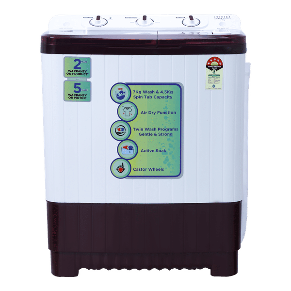 Croma 7 kg 5 Star Semi Automatic Washing Machine with Built-in Soak Function (CRLW070SMF248601, Burgandy)_1