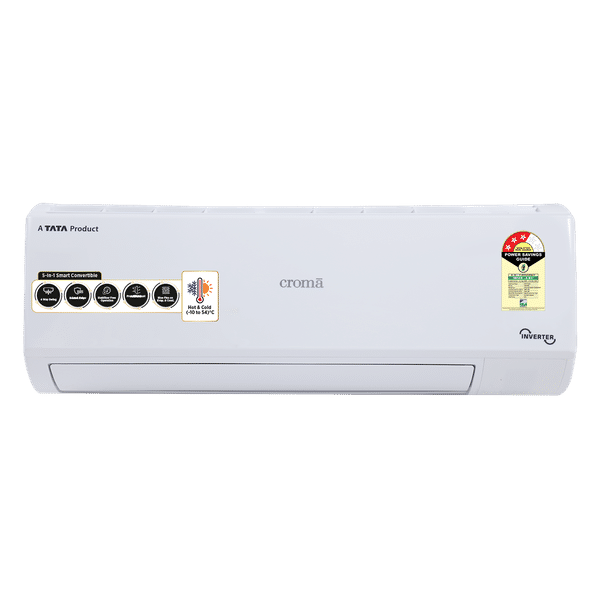 Croma 5 in 1 Convertible 1.5 Ton 3 Star Hot and Cold Split AC with PM 2.5 Filter (2024 Model, Copper Condenser, CRLAH18IND170266)_1
