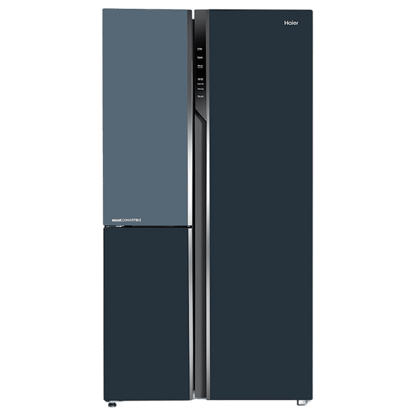 Haier Vogue Series 598 Litres 3 Star Frost Free Side by Side Refrigerator with Anti Bacterial Gasket (HRT683GOG, Grey Onyx Glass)_1