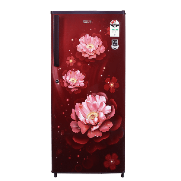 Croma 205 Litres 3 Star Direct Cool Single Door Refrigerator with Inverter Compressor (CRLR206DID250503, Bloom Wine Red)_1