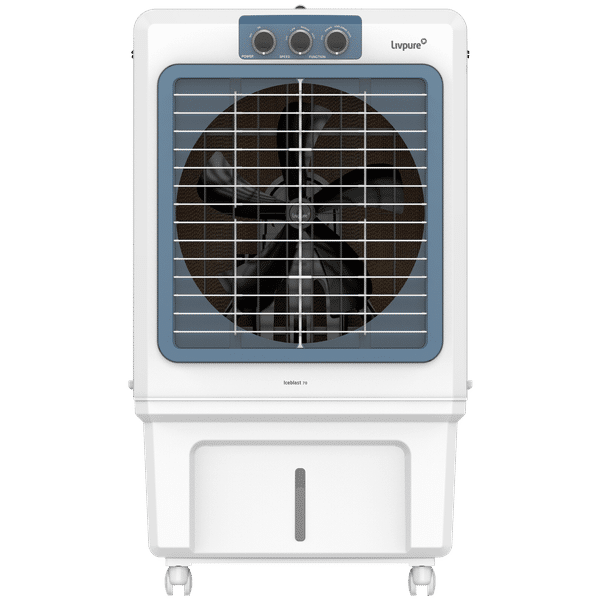 Livpure Iceblast 70 Litres Desert Air Cooler with Ice Chamber (Thermal Overload Protection, White and Blue)_1
