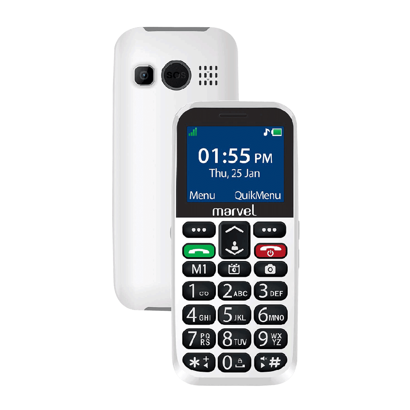 easyfone Marvel B1809 (32MB, Dual SIM, Rear Camera, White)