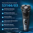 PHILIPS 3000 Series Rechargeable Cordless Shaver for Face for Men (60min Runtime, Skin Protect Technology, Black Silver)_2