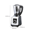 USHA iCHEF 750 Watt 4 Jars Mixer Grinder (Dual Safety Lock, White Black)_3