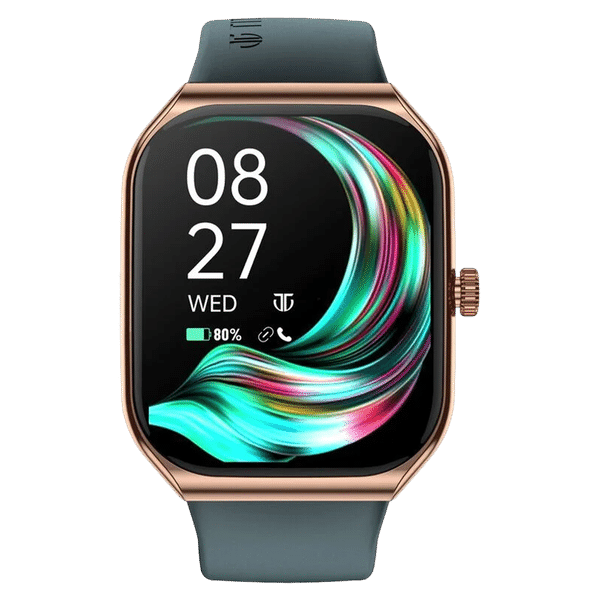 TITAN Smart 3.0 Smartwatch with Bluetooth Calling (49.7mm AMOLED Display, IP68 Water Resistant, Teal Strap)_1