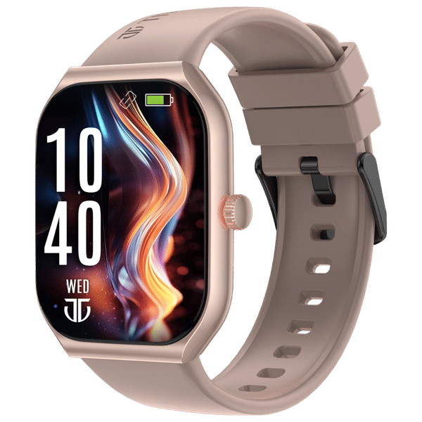 TITAN Smart 3.0 Smartwatch with Bluetooth Calling (49.7mm AMOLED Display, IP68 Water Resistant, Beige Strap)_1
