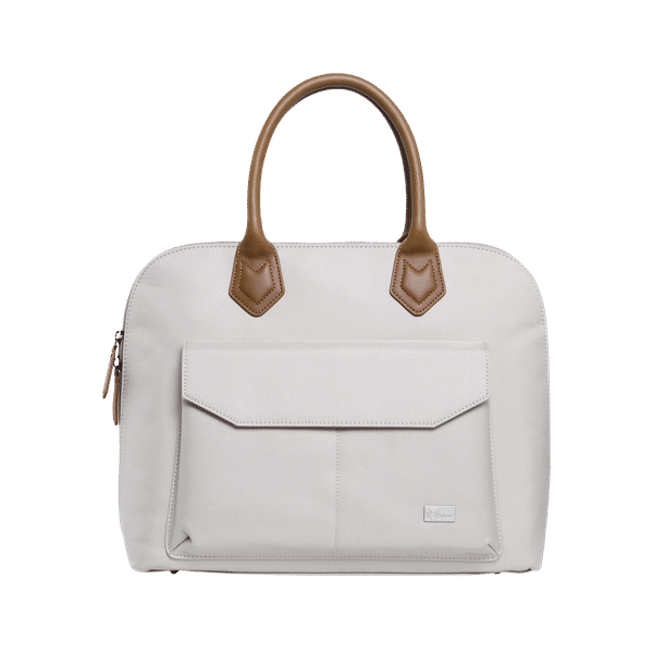 Sunmi Charmer Polyester Laptop Sling Bag for 14 Inch Laptop (10 L, Water Resistant, Off White)_1