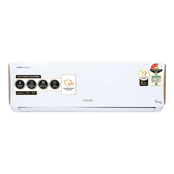Croma 4 in 1 Convertible 1 Ton 3 Star Inverter Split AC with Dust Filter (2024 Model, Copper Condenser, CRLA012IND199453)_1