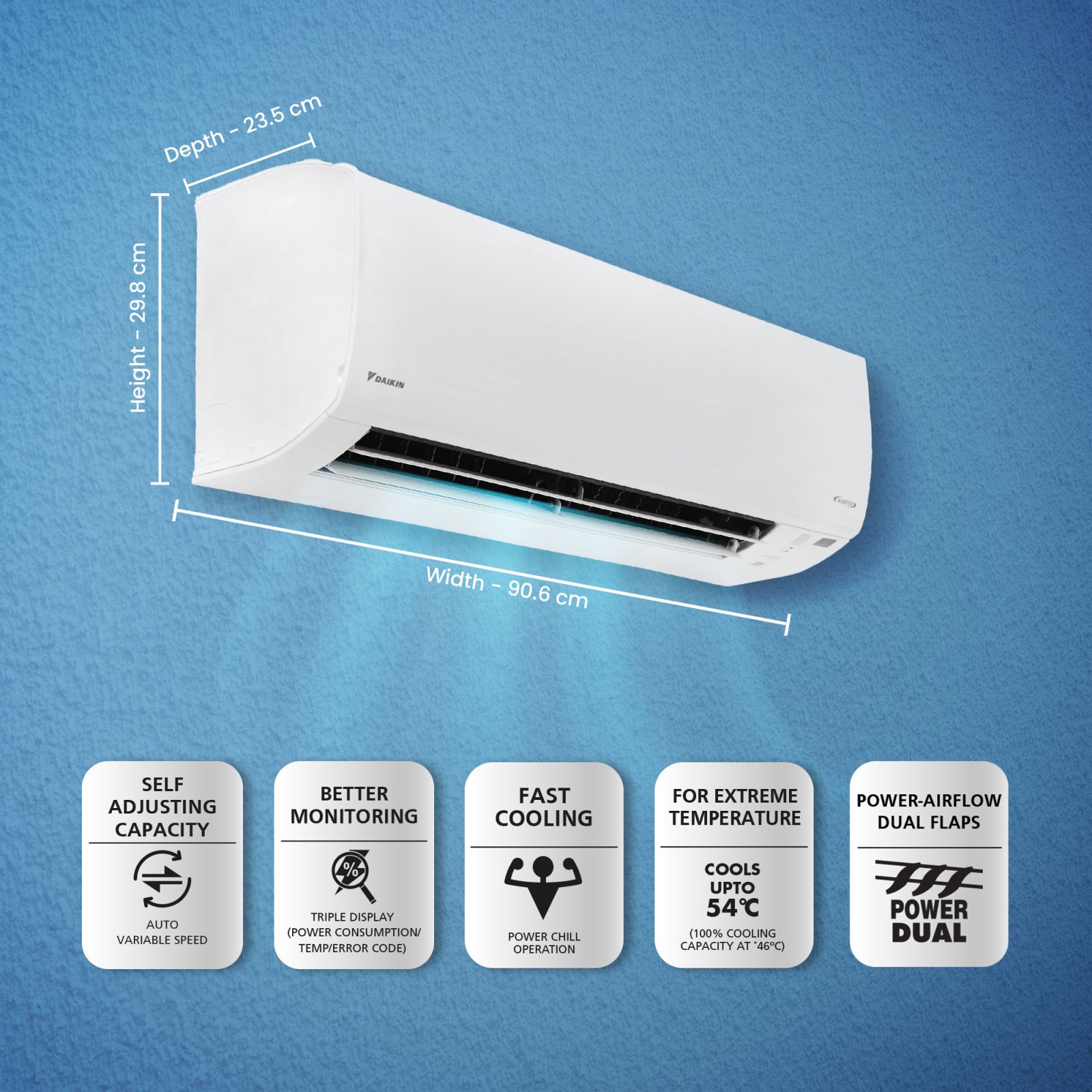 Buy DAIKIN Premium Series 1.5 Ton 5 Star Inverter Split AC (Copper ...