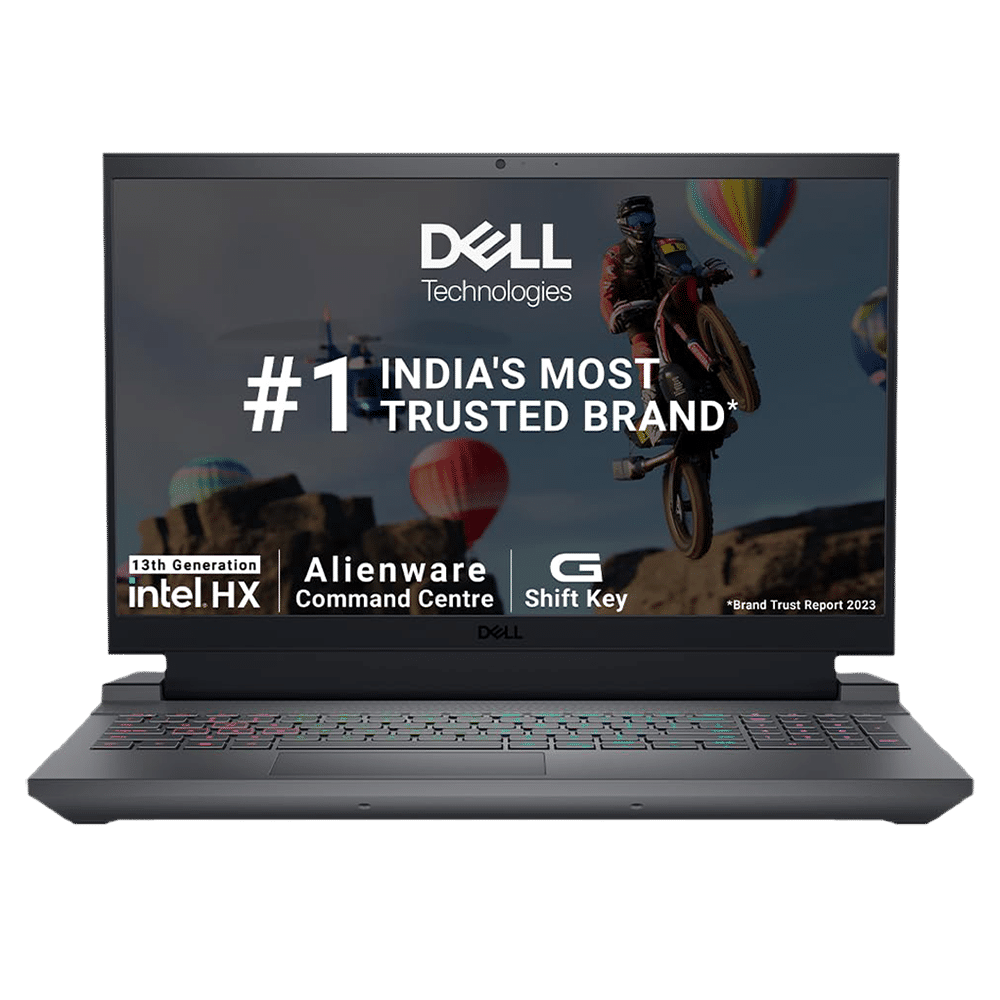 DELL G15 5530 Intel Core i7 13th Gen Notebook Laptop (16GB, 512GB SSD, Windows 11 Home, 6GB Graphics, 15.6 inch Full HD Display, MS Office 2021, Shadow Gray with Black Thermal Shelf, 2.81 KG)