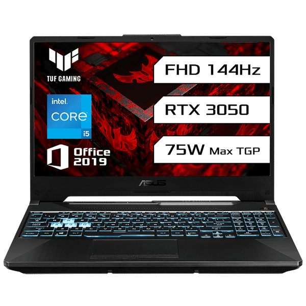 ASUS TUF Gaming Intel Core i5 11th Gen Gaming Laptop (8GB, 512GB SSD, Windows 11 Home, 4GB Graphics, 15.6 inch 144 Hz Full HD IPS Display, NVIDIA GeForce RTX 3050, MS Office 2019, Graphite Black, 2.3 KG)_1
