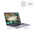 acer Aspire 3 Intel Core i3 12th Gen Laptop (8GB, 512GB SSD, Windows 11 Home, 15.6 inch LED Backlit Display, MS Office 2021, Silver, 1.78 KG)_2