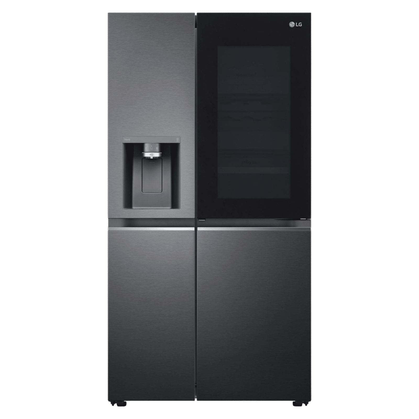 LG 630 Litres 3 Star Frost Free Side by Side Refrigerator with Multi Air Flow (GL-X257AMC3.DMCZEBN, Matt Black)