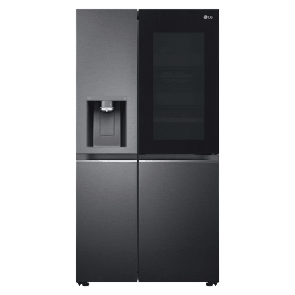 LG 630 Litres 3 Star Frost Free Side by Side Refrigerator with Multi Air Flow (GL-X257AMC3.DMCZEBN, Matt Black)_1
