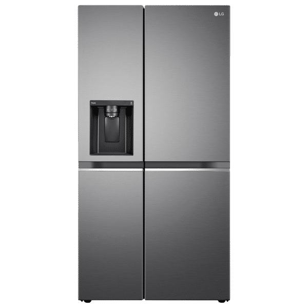 LG 630 Litres 3 Star Frost Free Side by Side Refrigerator with Multi Air Flow (GL-L257CPZ3.DPZZEBN, Shiny Steel)_1