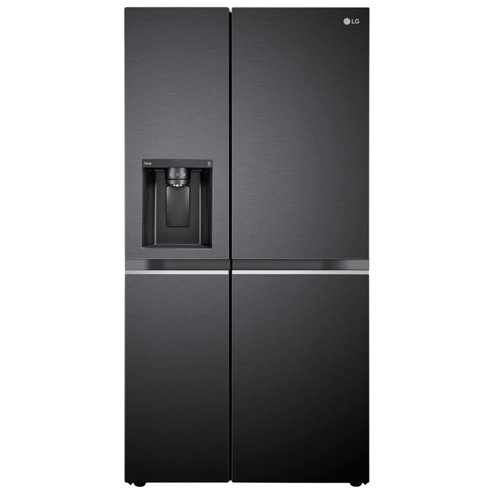 LG 630 Litres 3 Star Frost Free Side by Side Refrigerator with Multi Air Flow (GL-L257CMC3.DMCZEBN, Matt Black)