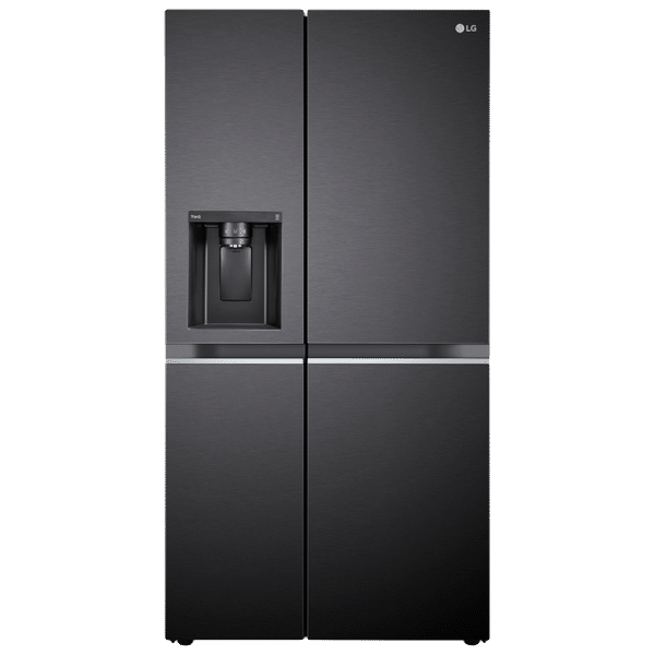 LG 630 Litres 3 Star Frost Free Side by Side Refrigerator with Multi Air Flow (GL-L257CMC3.DMCZEBN, Matt Black)_1