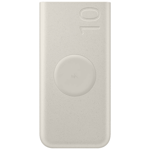 SAMSUNG EB-U2510XUEGIN 10000 mAh 25W Fast Charging Power Bank (2 Type C Ports, Wireless Charging Output, Beige)_1