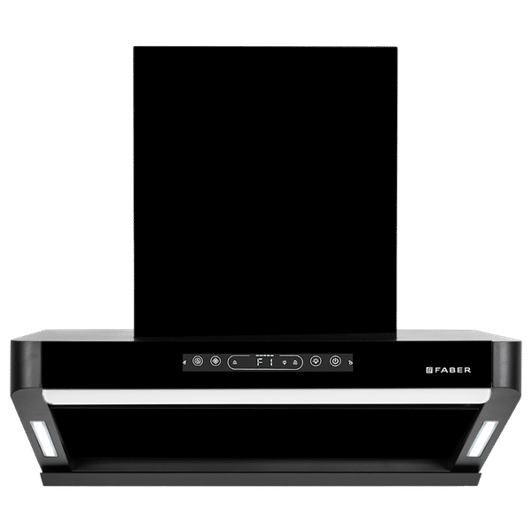 FABER Hood Pinnacle 60cm 1500m3/hr Ductless Auto Clean Wall Mounted Chimney with Touch and Gesture Control (Black)_1