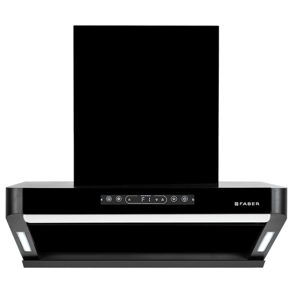 FABER Hood Pinnacle 75cm 1500m3/hr Ductless Auto Clean Wall Mounted Chimney with Touch and Gesture Control (Black)_1