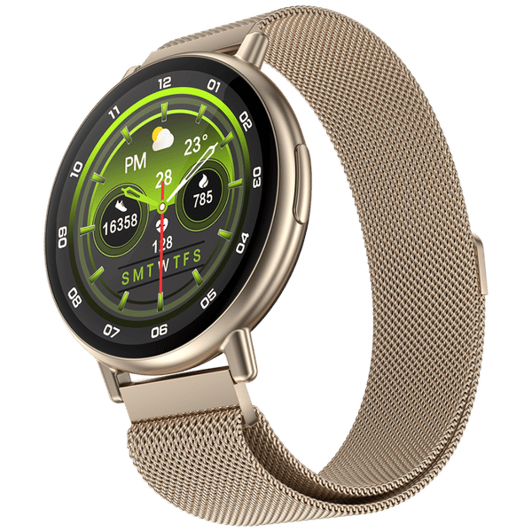 FIRE-BOLTT Destiny Smartwatch with Bluetooth Calling (35.3mm HD Display, IP67 Water Resistant, Beige Strap)_1