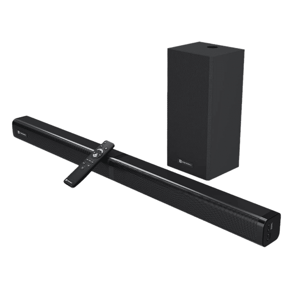 PORTRONICS Pure Sound 103 100W Bluetooth Soundbar with Remote (Lucid Quality of Bass, Black)_1