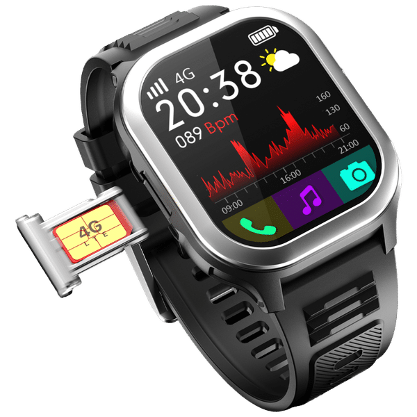 FIRE-BOLTT 4G Pro GPS+4G SIM Wristphone (51.3mm HD Display, In-built GPS, Black Strap)_1